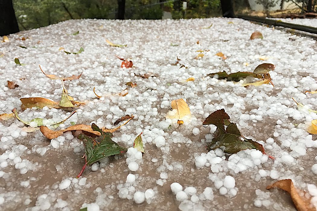 En las próximas dos tardes las tormentas podrían descargar pedrisco de gran tamaño.