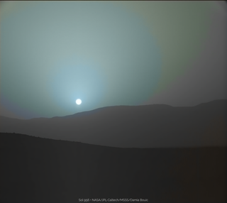 Puesta de sol en Marte