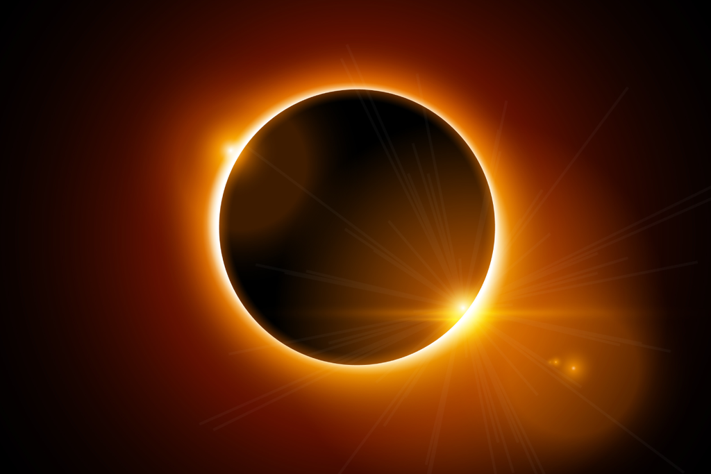 O “anel de fogo” ocorre em um eclipse solar anular, quando a Lua passa em frente ao Sol, mas não o cobre completamente, deixando um anel luminoso visível ao redor do disco lunar.