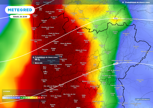 Quando &eacute; que &eacute; mais prov&aacute;vel que chova este fim de semana no Porto?
