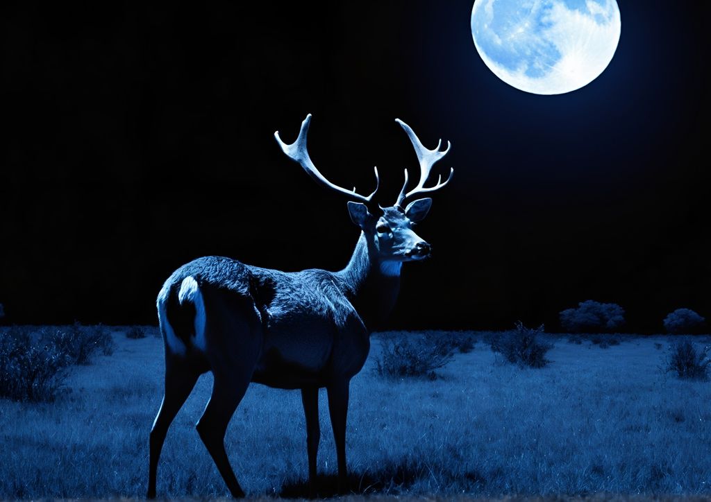 Moon, Deer.