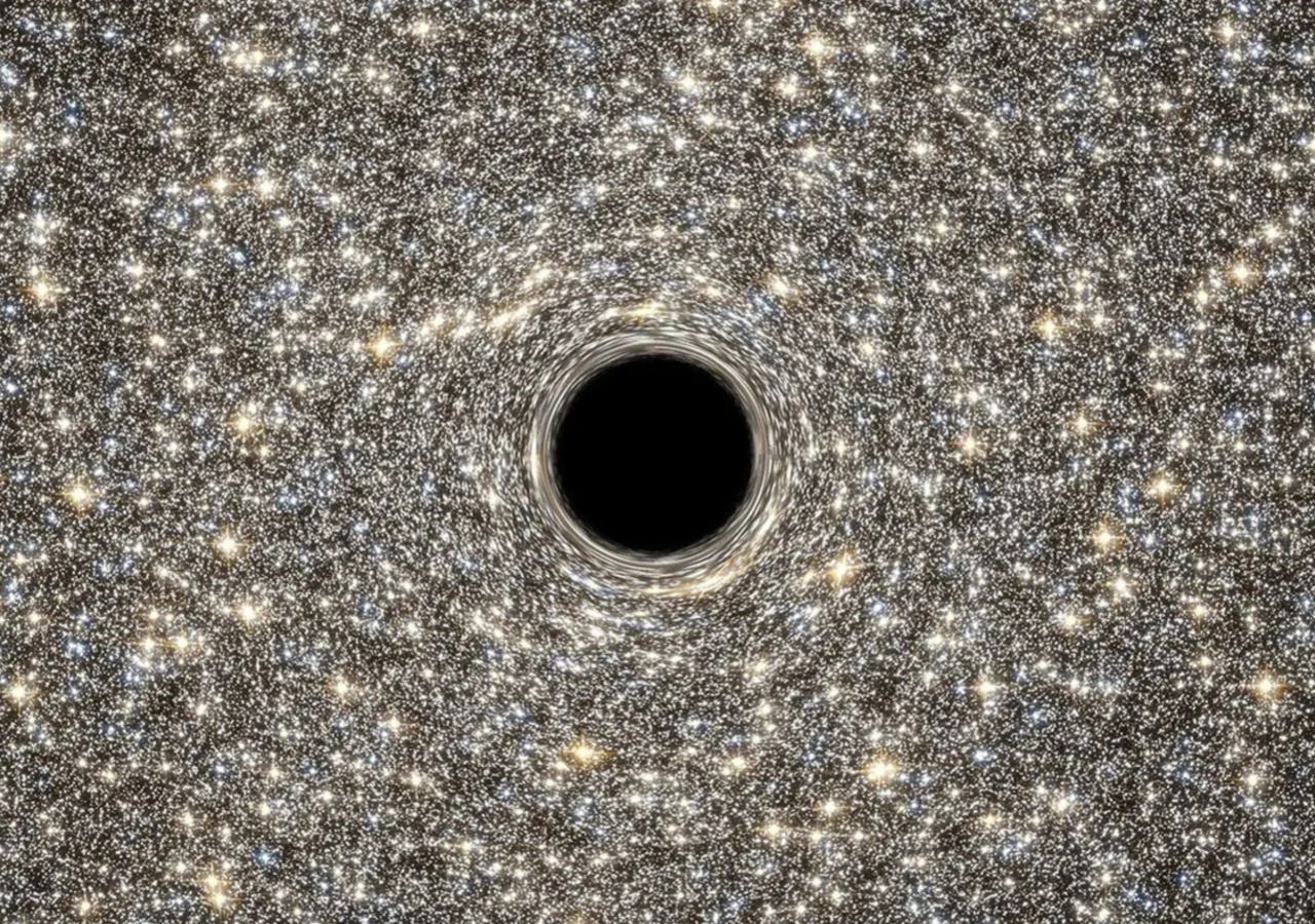 Britse wetenschappers simuleren vervormde ruimte-tijd met behulp van een klein zwart gat