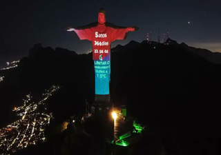 Quanto tempo nos resta? Cristo Redentor ressalta a emergência climática com relógio do clima