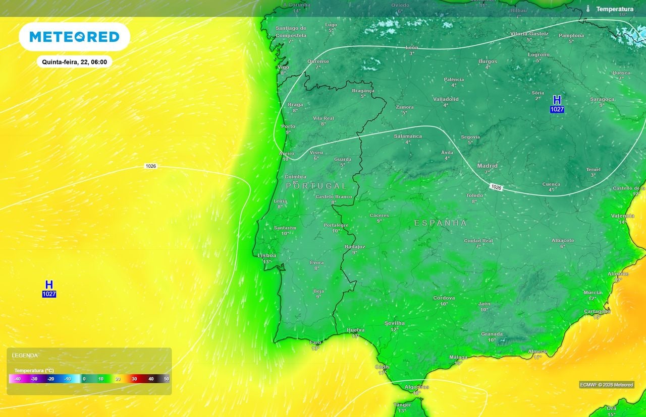 Wednesday and Thursday: where will the lowest temperatures be in Portugal?