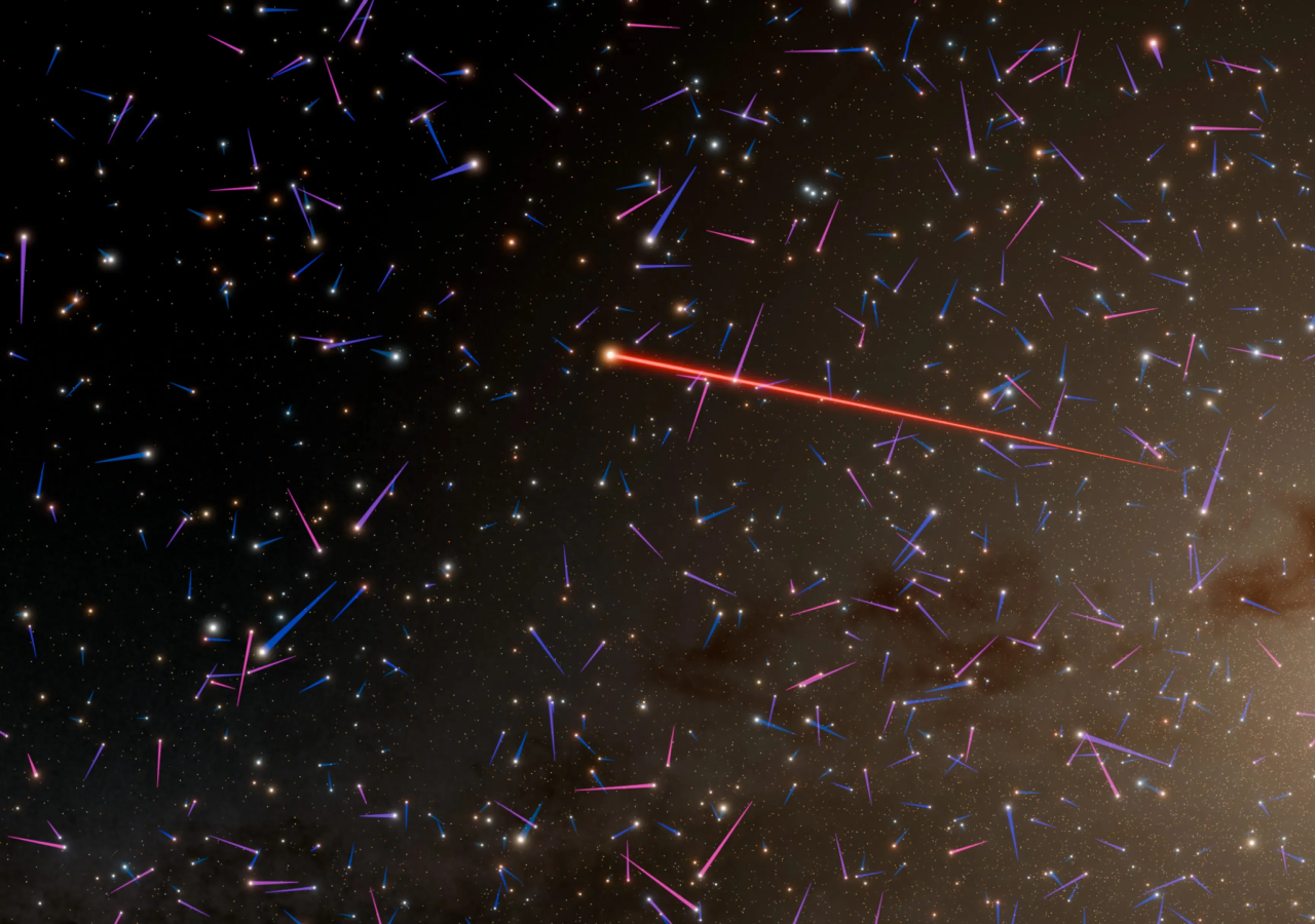 Der schnellste jemals beobachtete Exoplanet folgt einem Stern und könnte eines Tages aus der Milchstraße entkommen. Kredit: NASA