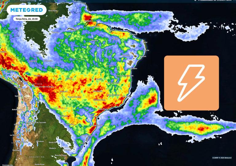 Quase todo o Brasil sob alerta de chuvas intensas nesta ter&ccedil;a-feira, 24; confira