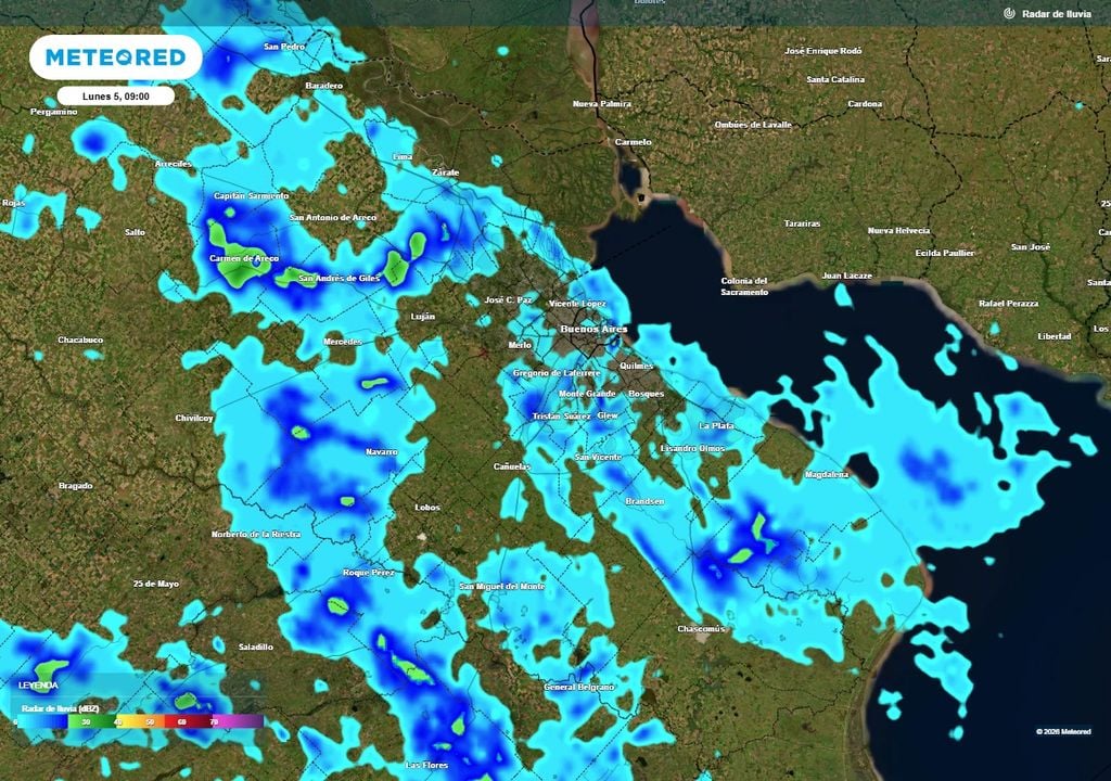 Buenos Aires AMBA pronóstico tiempo clima Lunes inestable en el AMBA, con nubarrones desplazándose por la región.