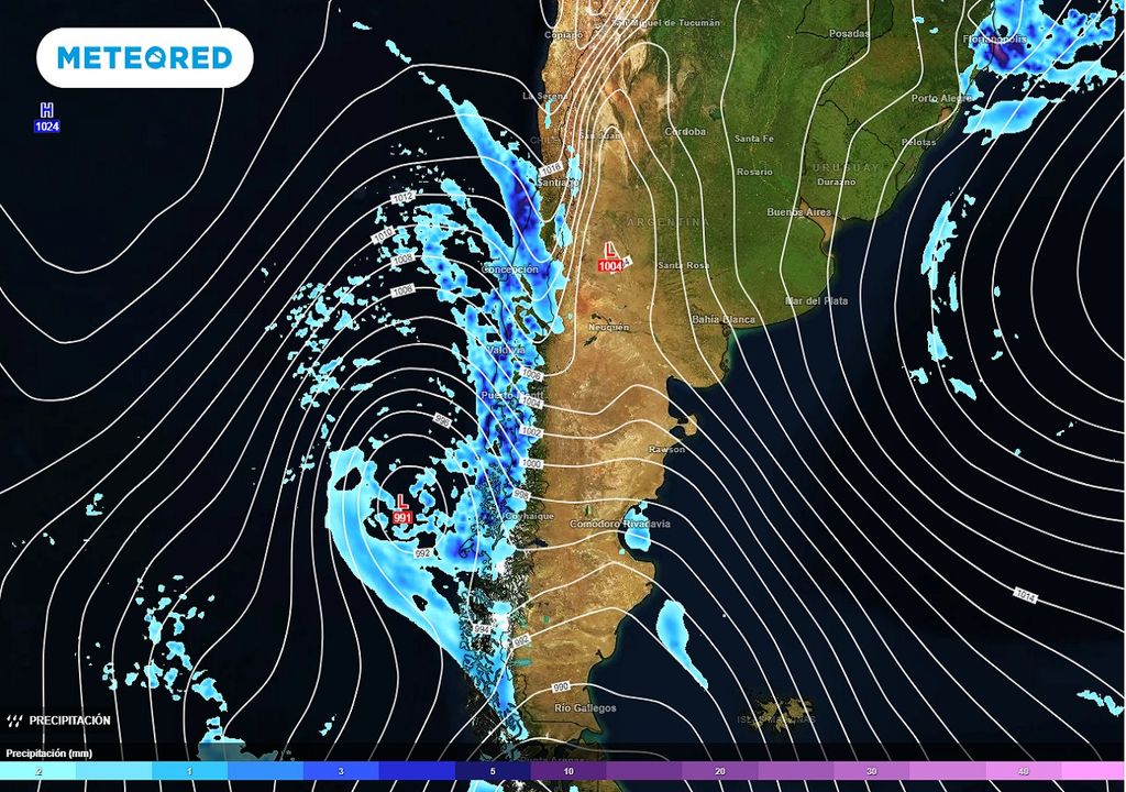 pronóstico modelo ECMWF precipitación Chile región Metropolitana