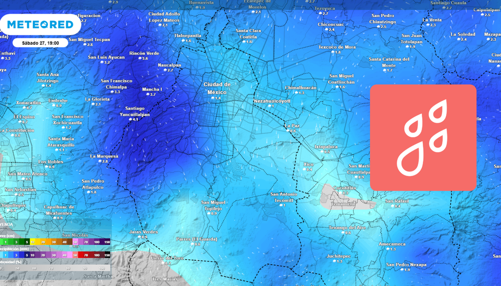 Durante la tarde del sábado comenzarán las lluvias y tormentas extendidas en la Ciudad de México. Se esperan aguaceros intensos y posible actividad eléctrica a partir de las 14:00 horas.
