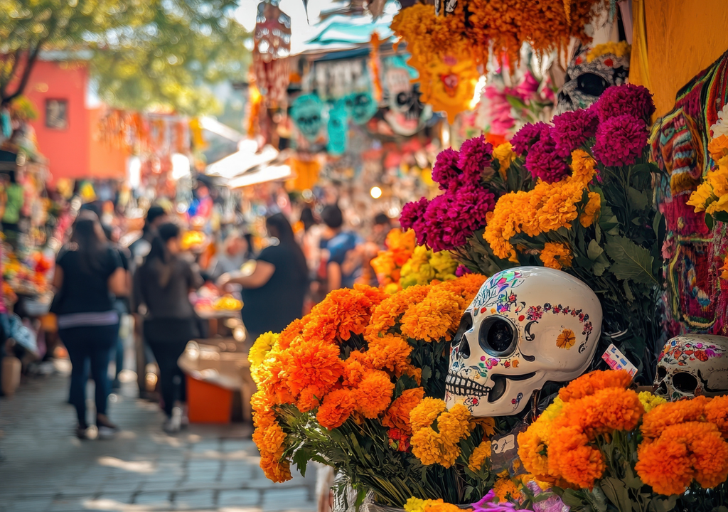 dia de muertos; tradiciones; Mexico; CDMX; delegaciones; mercado; tianguis