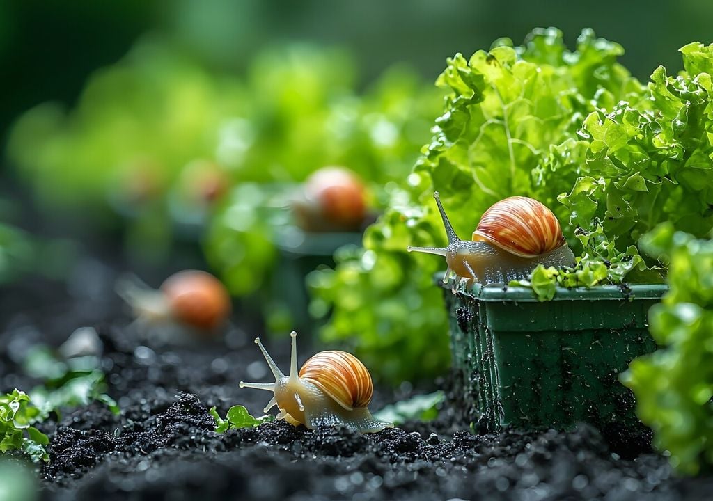 caracoles Las babosas y caracoles aumentan su actividad en abril, afectando principalmente cultivos de hoja tierna.