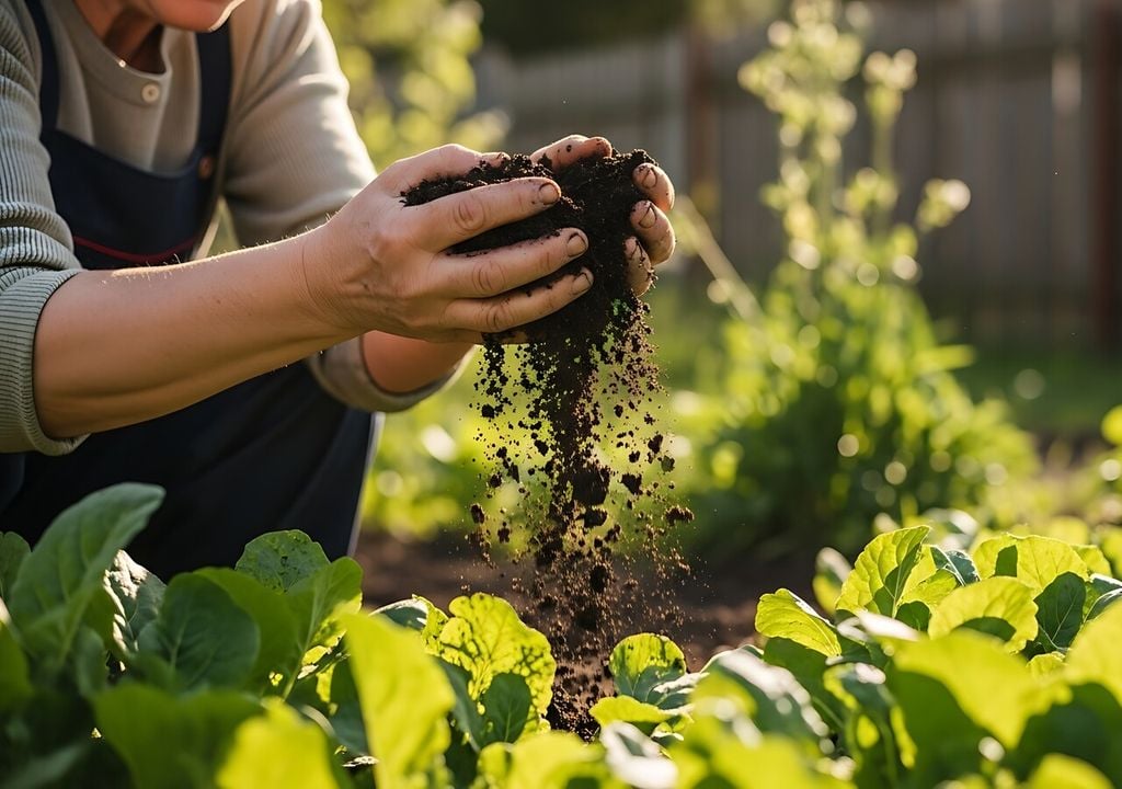 abonado La incorporación de materia orgánica en otoño mejora la estructura del suelo y su capacidad de retener agua en meses fríos.
