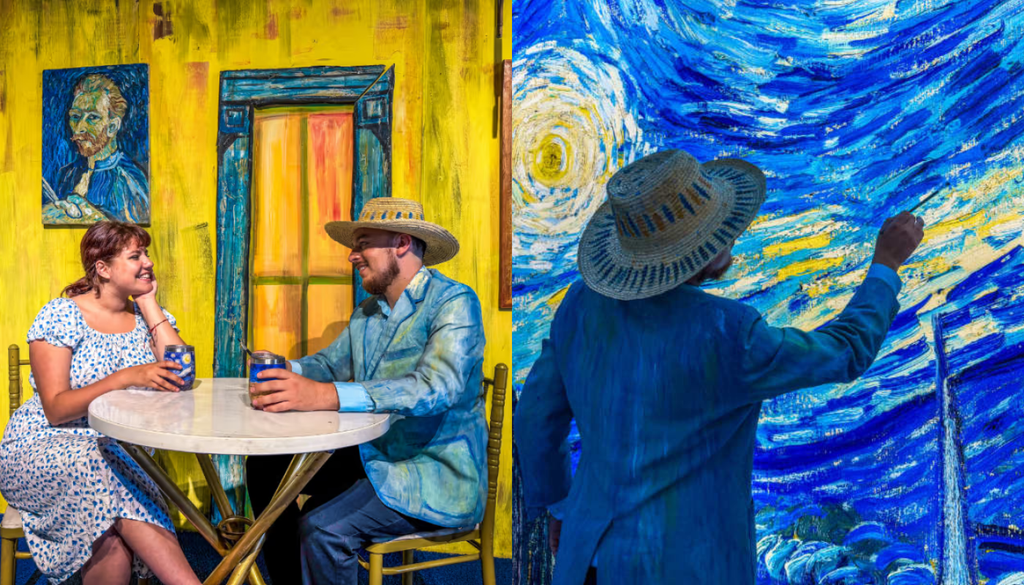 La exposición inmersirva de Van Gogh invita a sumergirse en las obras del artista. Crédito: Fever.
