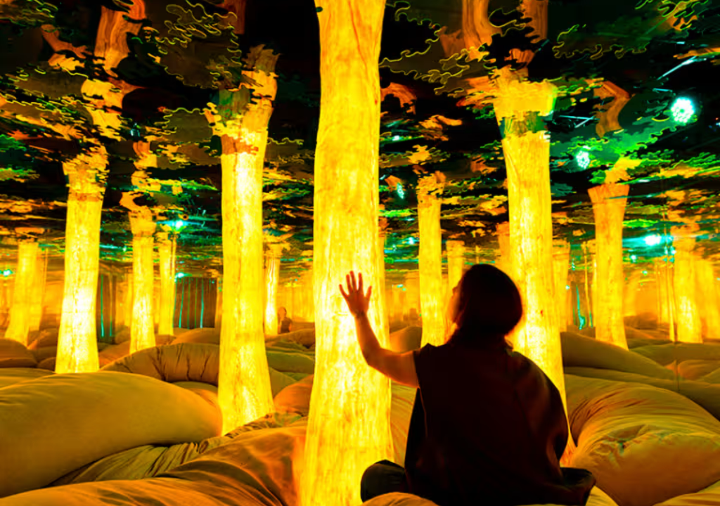 El Bosque de Euforia es una sala de Dopamine Land que invita a reconectar con la naturaleza. Crédito: Dopamine Land.