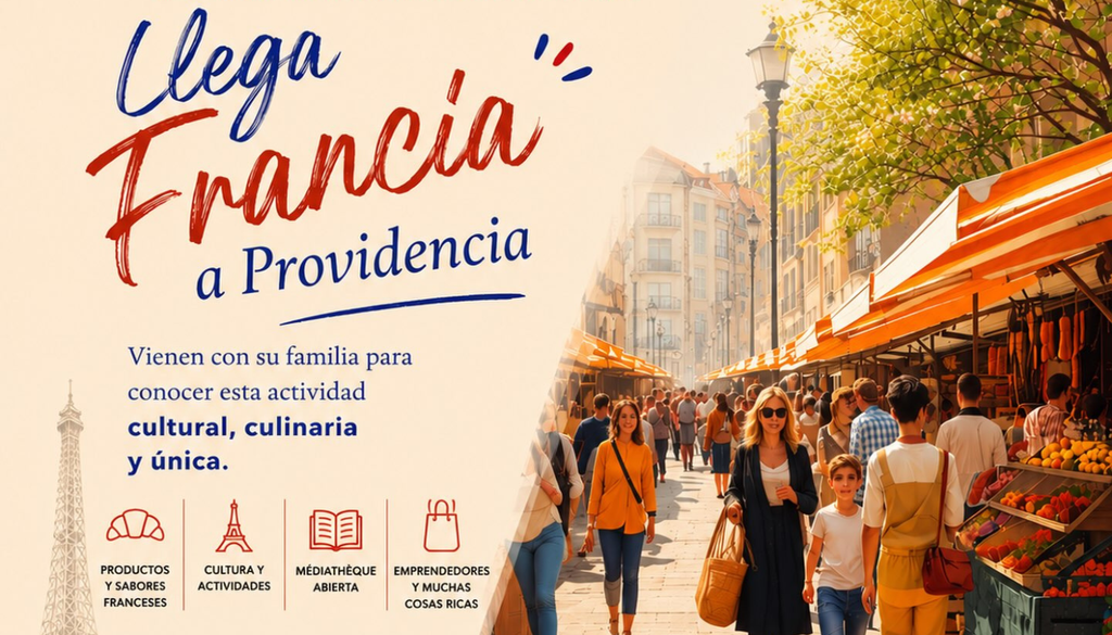 Le Marché: Mercado francés en Providencia. La feria “Le Marché” traerá lo mejor de la cultura francesa a Santiago. Crédito: @prismafrances_chile.