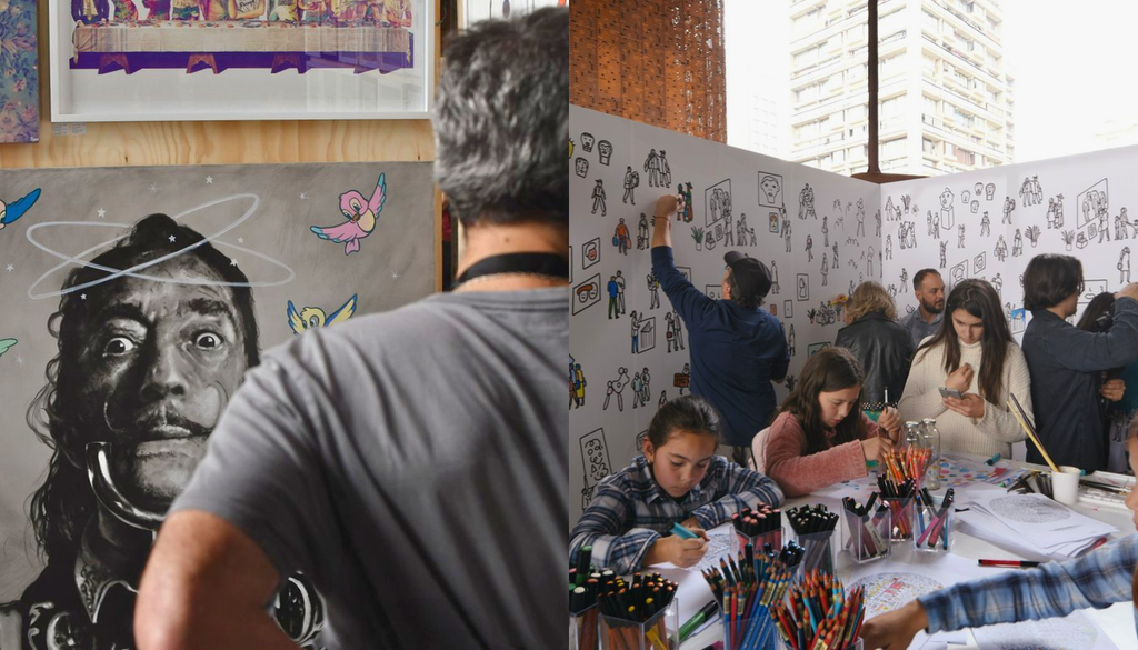 Art Stgo: Feria de Artes Visuales. Art Stgo se ha consolidado como la feria abierta de artes visuales más importante de Chile. Crédito: GAM.