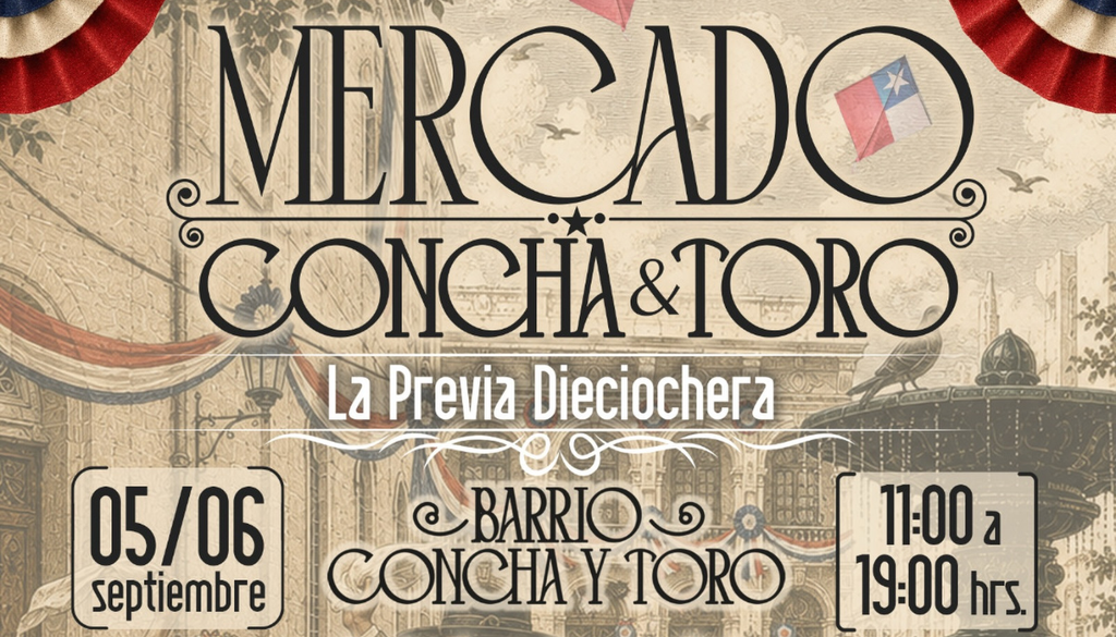 Este fin de semana se realizará una nueva edición del Mercado Concha y Toro. Crédito: @espaciocyt.