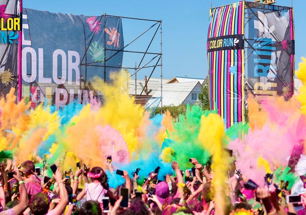 Corrida The Color Run en Santiago. Corrida The Color Run en Santiago.