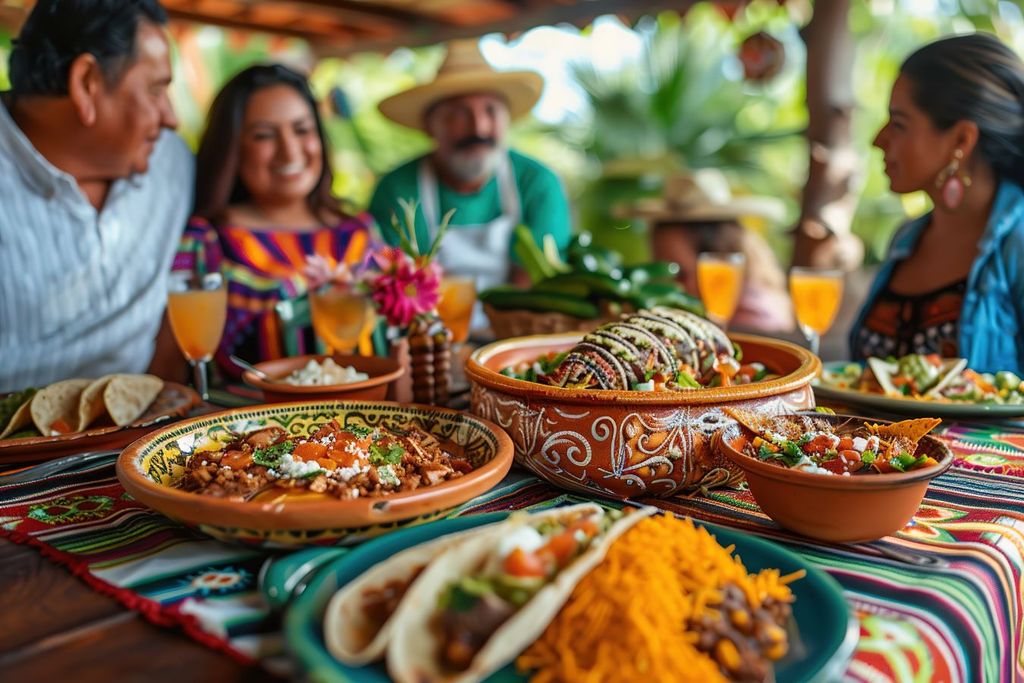 Pozole, mole, chiles en nogada, tamales, sopes, tostadas y enchiladas, alimentos más consumidos.