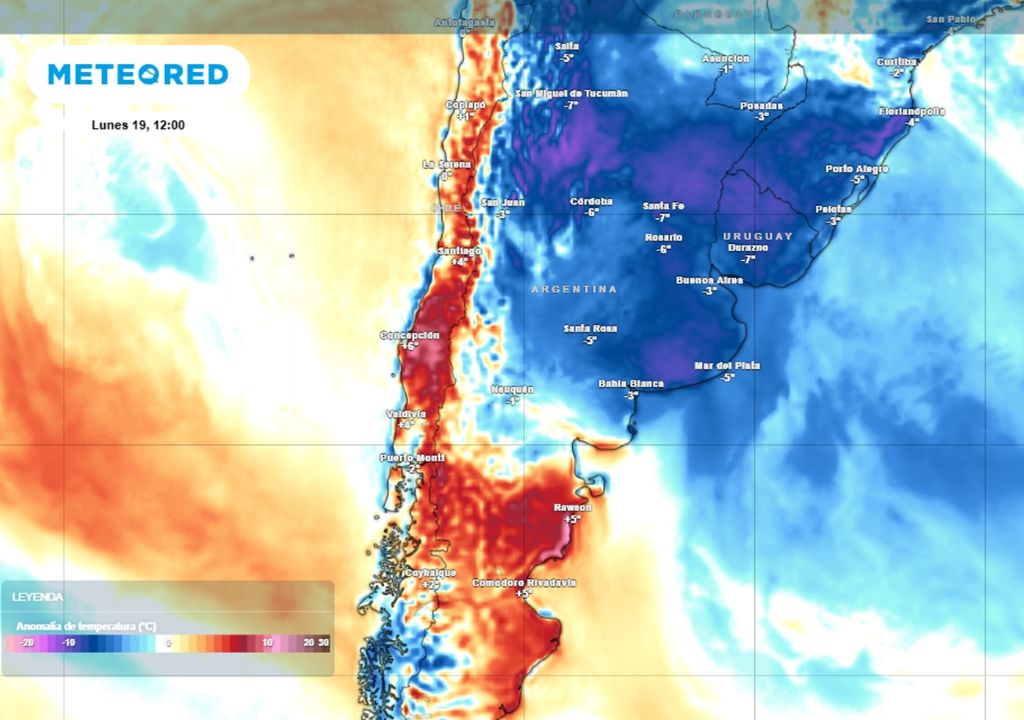 El descenso de temperatura llegará al norte del país, causando un descenso notorio de las temperaturas