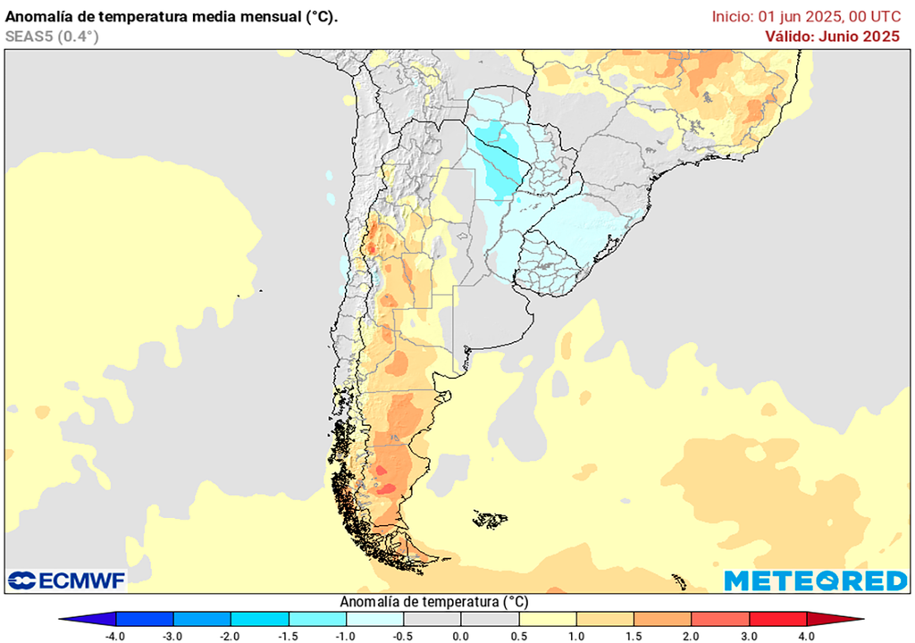 Temperatura, ECMWF, Pronostico, Argentina
