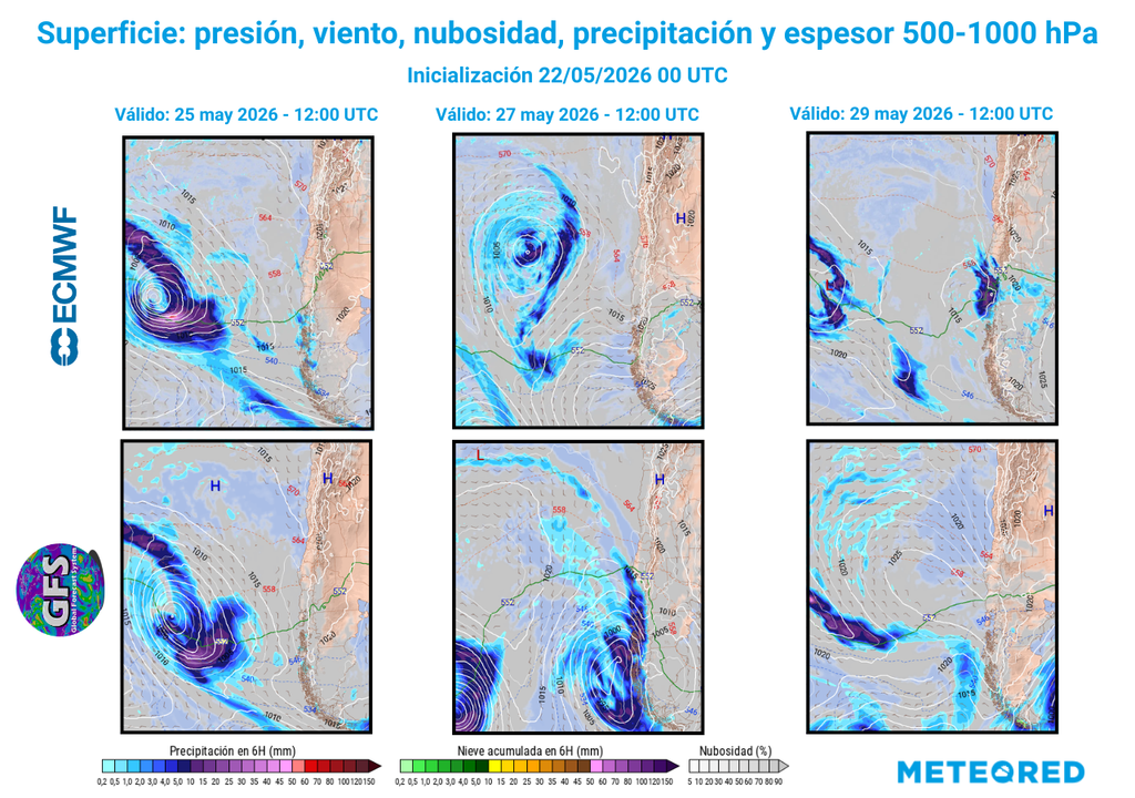 seguimiento a los modelos Los modelos se separan en su pronóstico a contar del día lunes 25 de mayo.