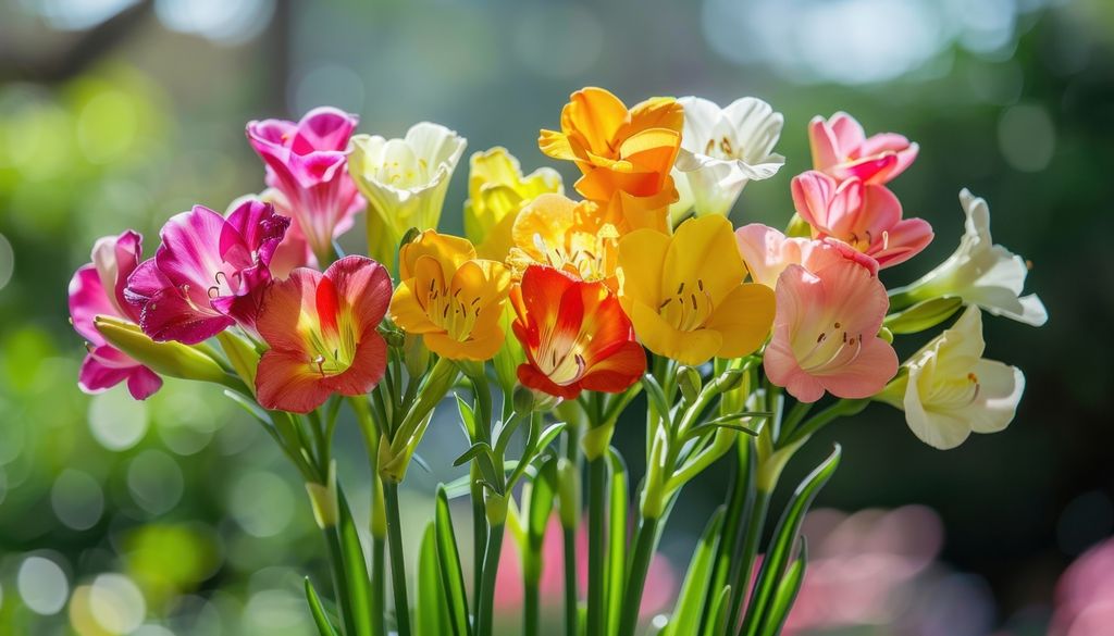 plantas Los cormos de fresia se plantan en junio a pleno sol para asegurar racimos coloridos y aromáticos al final del invierno.
