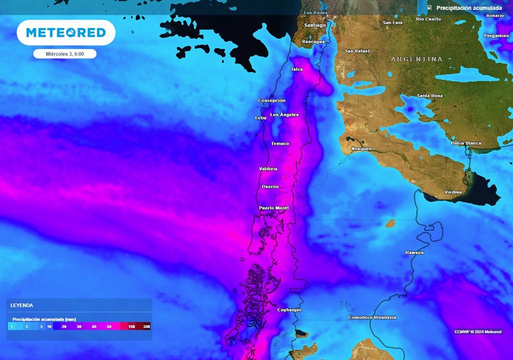 precipitaciones acumuladas previstas por el modelo del ECMWF precipitaciones acumuladas previstas por el modelo del ECMWF