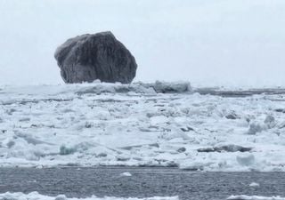 Qué se sabe del misterioso iceberg negro que apareció flotando en el mar de Labrador