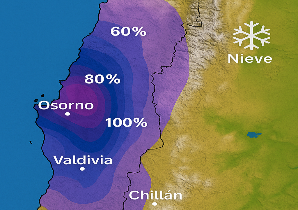 imagen que muestra probabildad de lluvia. imagen que muestra probabildad de lluvia.