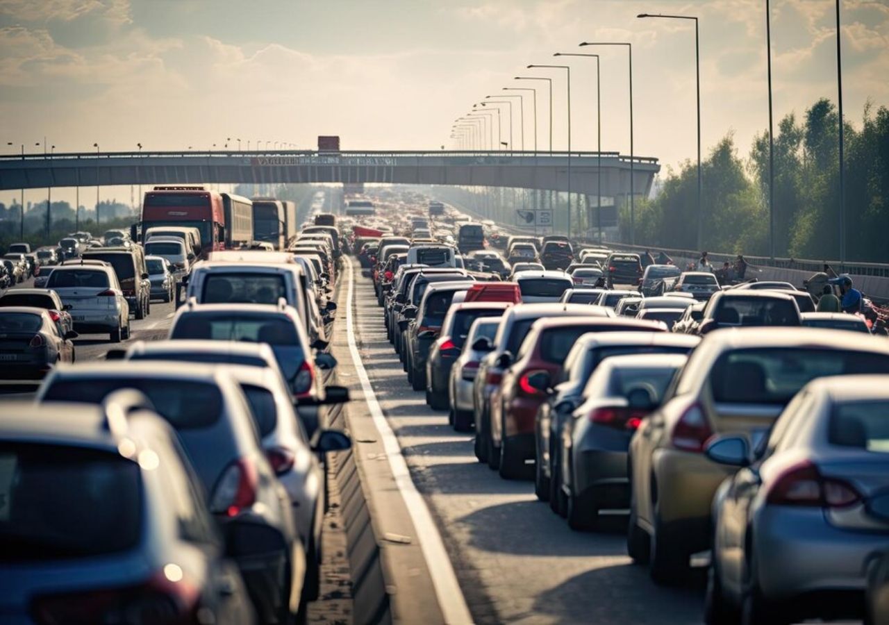 Los embotellamientos son un problema cotidiano en las grandes ciudades.