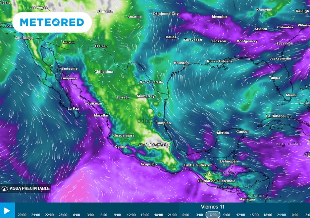 Modelo ECMWF - Agua precipitable