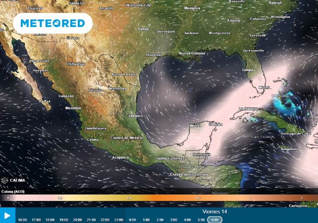 Modelo ECMWF - Calima (AOD)