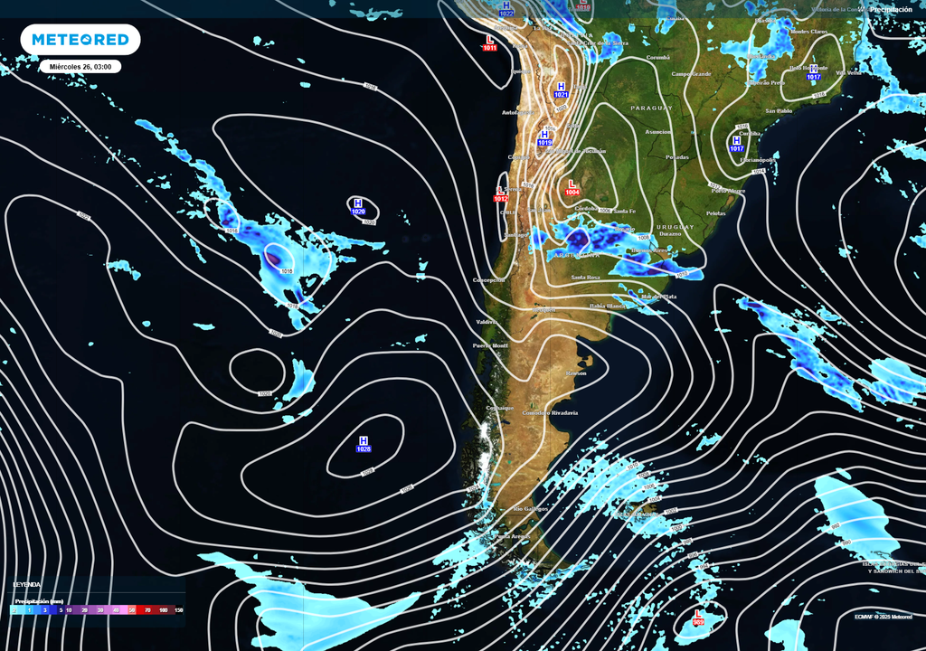 mapa de precipitación.