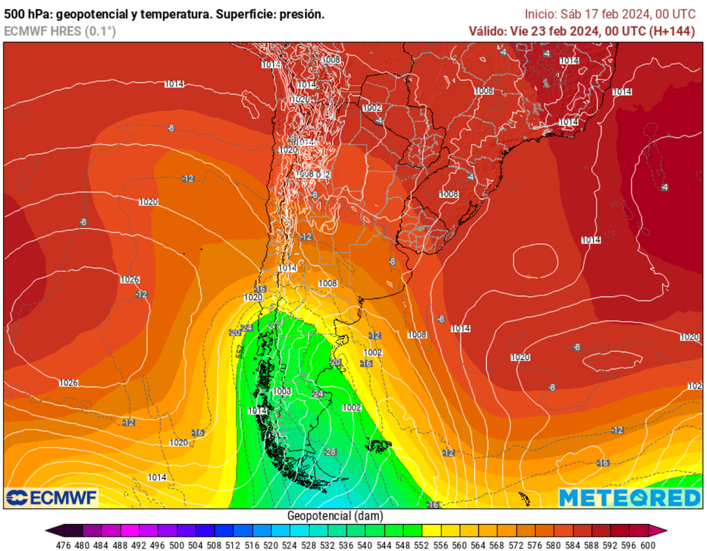 Mapa de 500 hPa