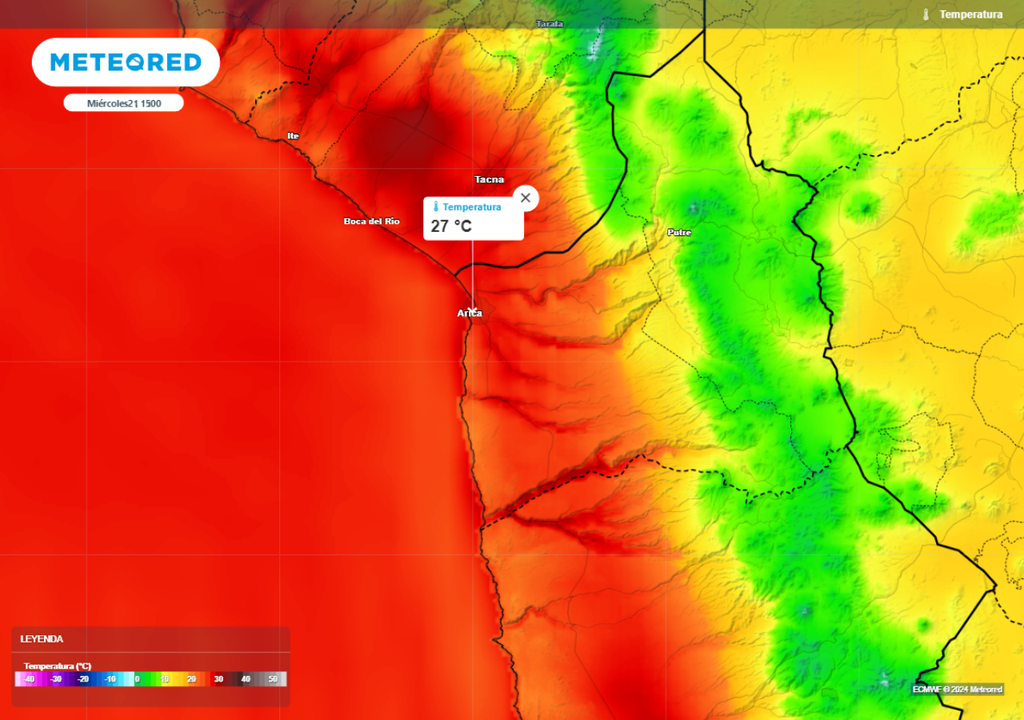 Mapa de temperatura.
