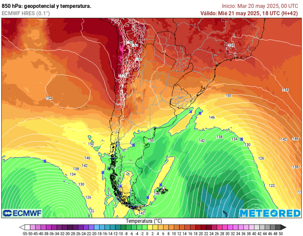 temperatura a 850 hPa. temperatura a 850 hPa.