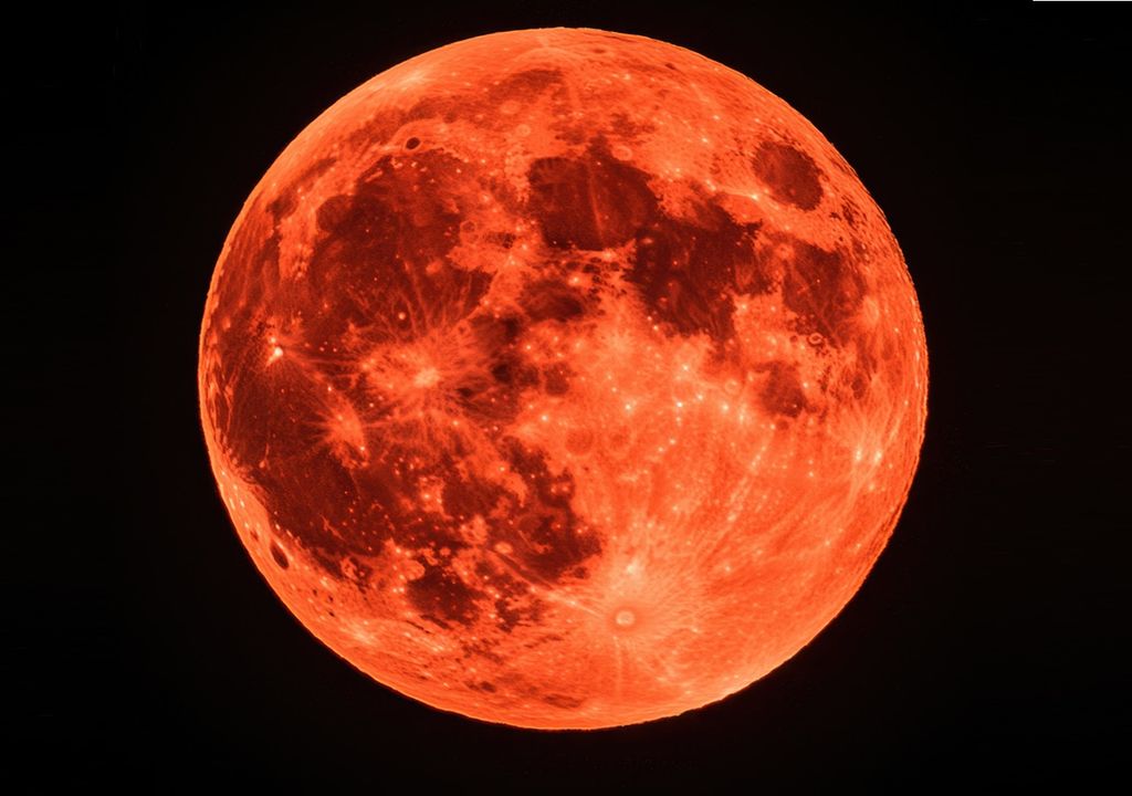 luna eclipse total de sangre roja