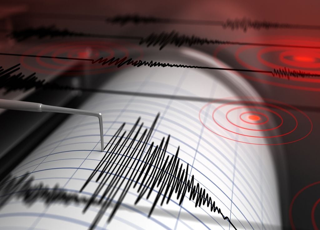 Terramoto tremor sismógrafo