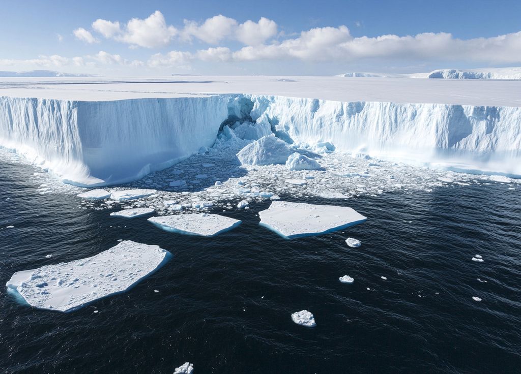 Iceberg banquise rupture détachement Antarctique