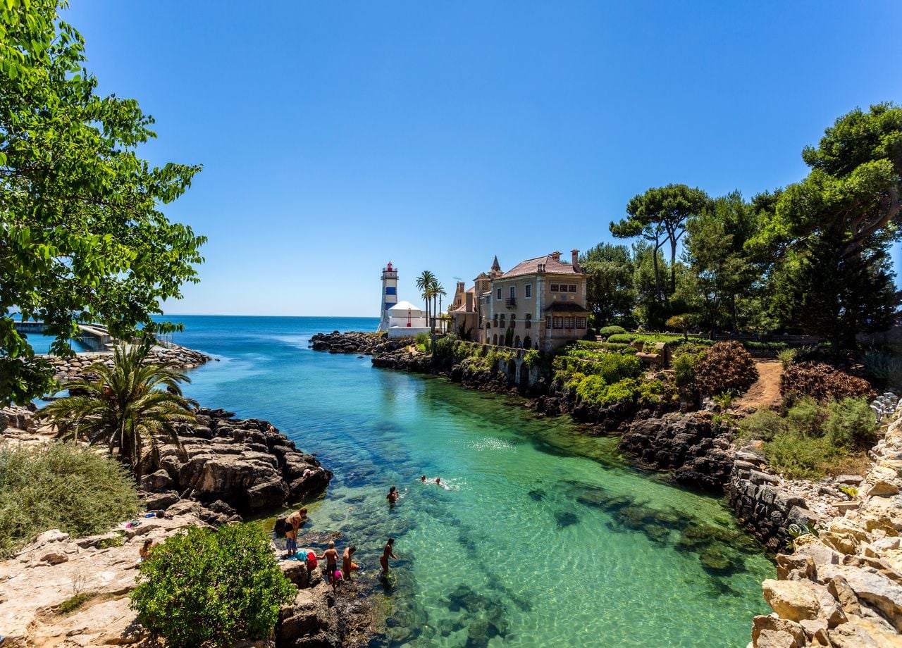 El faro de Santa Marta en Cascais.