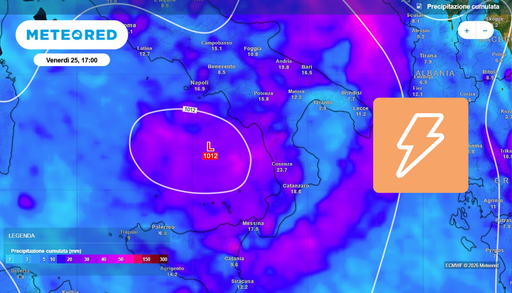 Meteo, attenzione alla goccia fredda verso il Sud: potrebbe scatenare una forte ondata di maltempo da mercoled&igrave;
