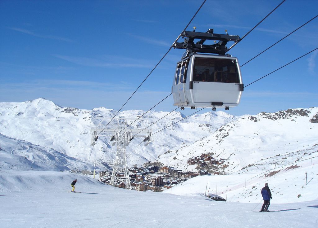 Les télécabines de Val Thorens.