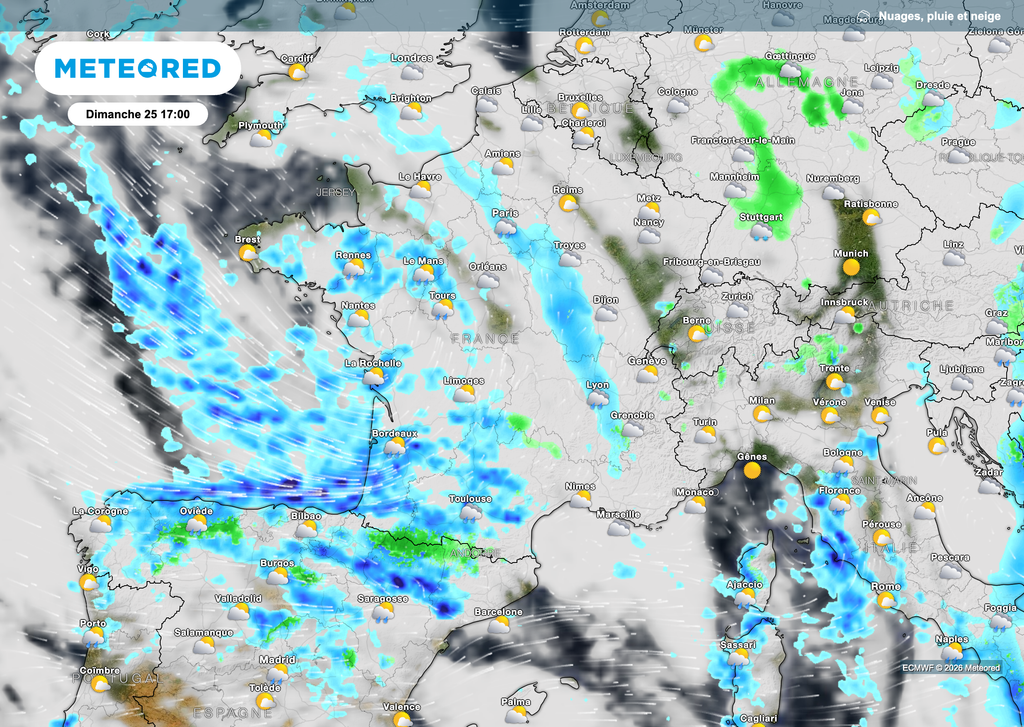 C'est surtout dans l'ouest qu'il devrait pleuvoir dimanche. C'est surtout dans l'ouest qu'il devrait pleuvoir dimanche.