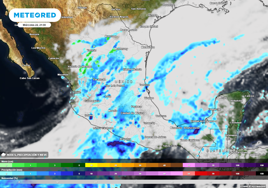 Nubosidad, lluvias y nieve Nubosidad, lluvias y nieve