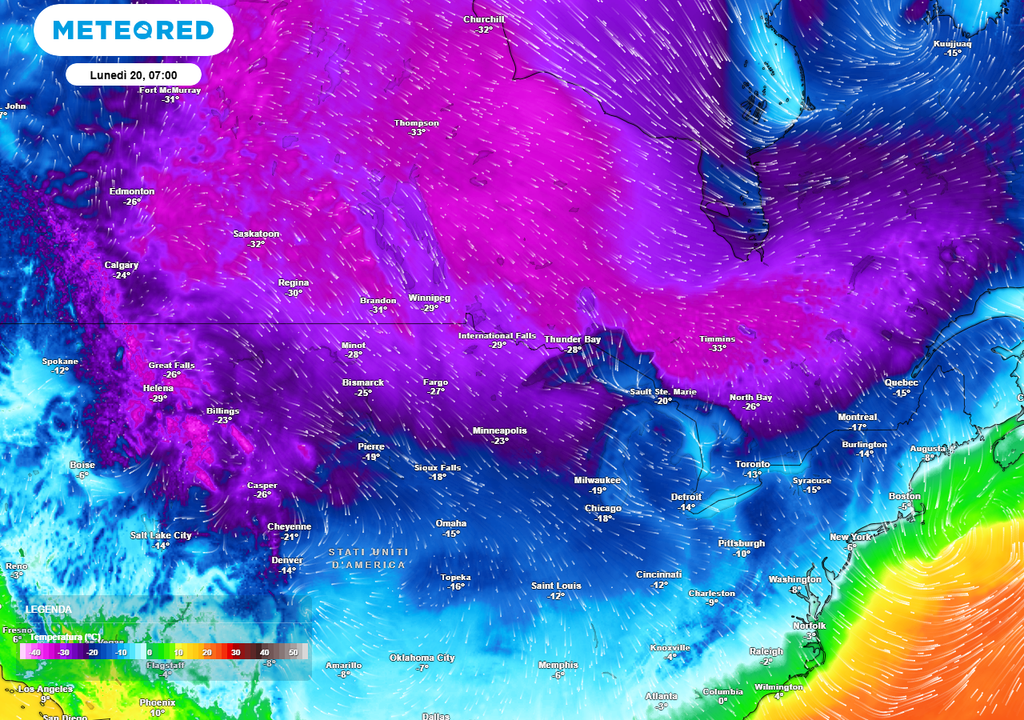 Ondata di gelo verso gli USA.