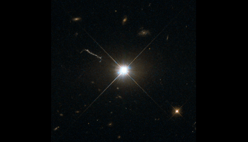 quasar Immagine di un quasar (3C 273) come osservato dal telescopio spaziale Hubble nel visibile. Credit: ESA/Hubble & NASA