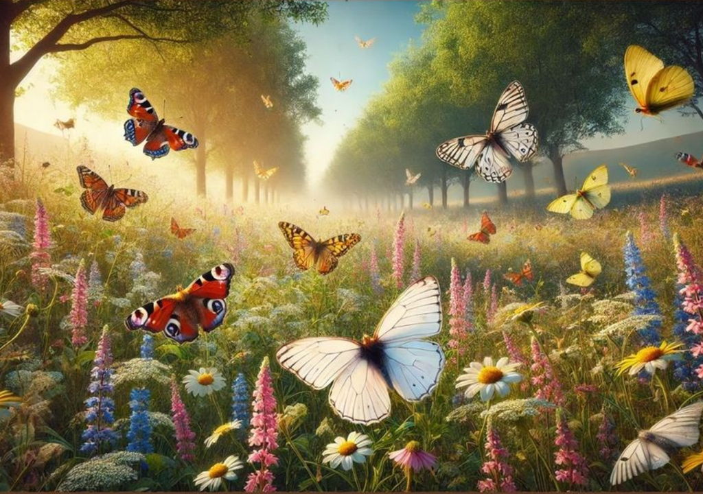 Mariposas de diferentes colores. Mariposas de diferentes colores.