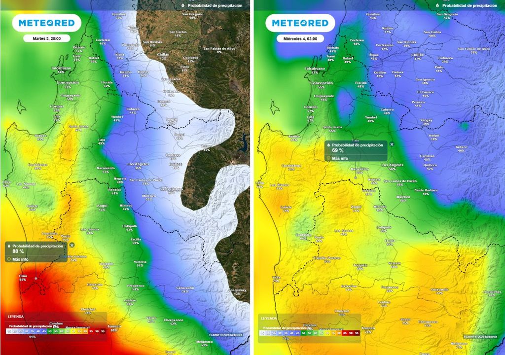Lluvias, Concepción, Biobío, Meteored Chile