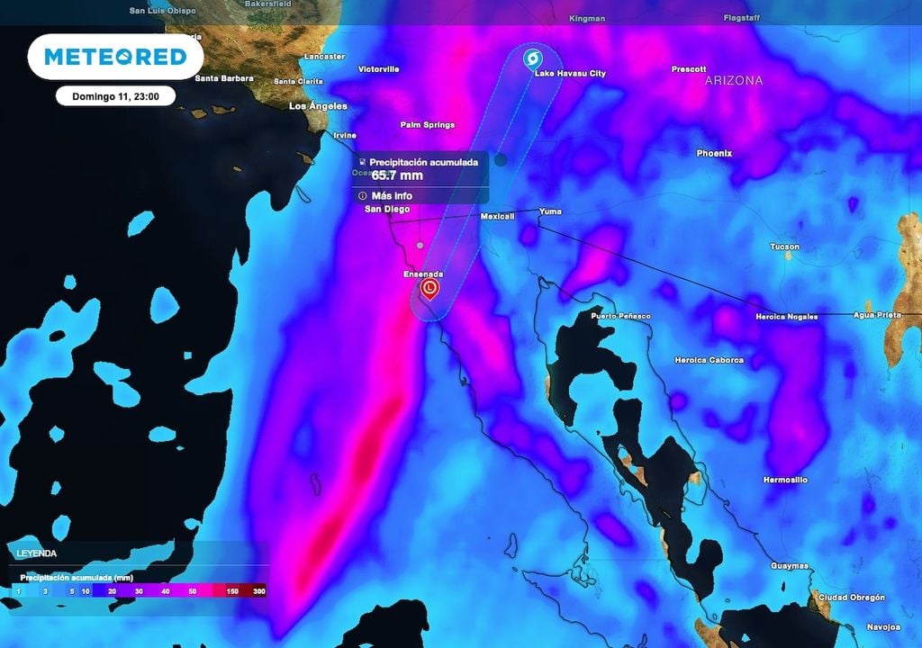 La circulación de Rachel provocará lluvias puntuales fuertes acumuladas de 30 a 70 mm en el estado de Baja California La circulación de Rachel provocará lluvias puntuales fuertes acumuladas de 30 a 70 mm en el estado de Baja California